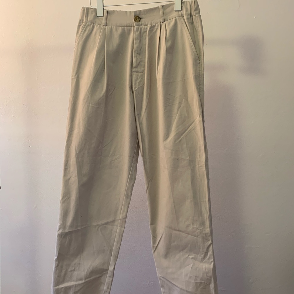Joyce Intl pleated khaki pants